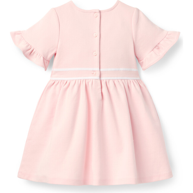 Ruffle Cuff Ponte Dress, Pink - Dresses - 3