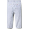 Striped Seersucker Pant, Blue - Pants - 3