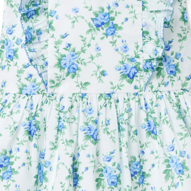 Floral Ruffle Dropwaist Dress, Blue