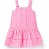 Eyelet Dropwaist Dress, Pink - Dresses - 1 - thumbnail
