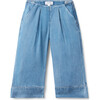 Chambray Wide Leg Pleated Pant - Pants - 1 - thumbnail