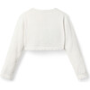 Crochet Trim Cropped Cardigan, White - Cardigans - 2