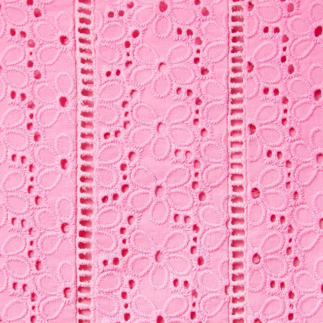 Eyelet Dropwaist Dress, Pink