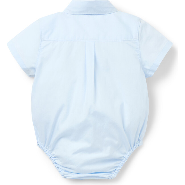Baby Pintuck Poplin Bodysuit, Blue - Onesies - 3