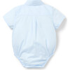 Baby Pintuck Poplin Bodysuit, Blue - Onesies - 3