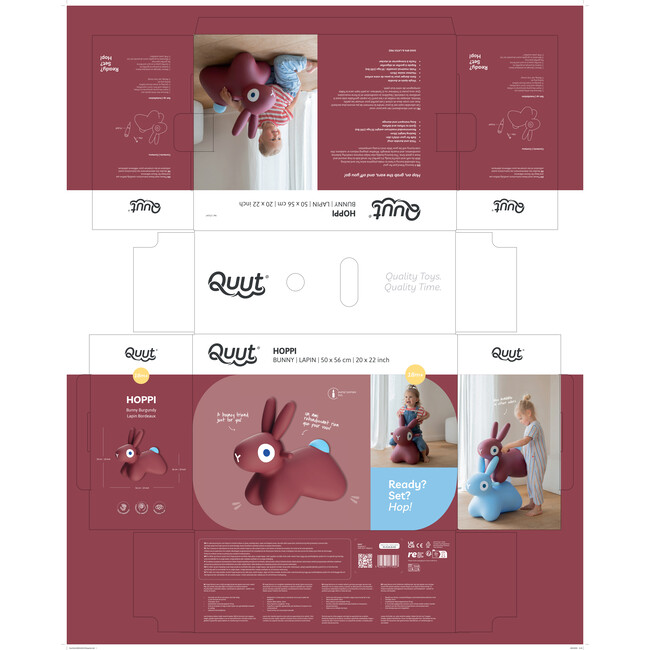 Quut Hoppi Bunny Burgundy - Ride-Ons - 6