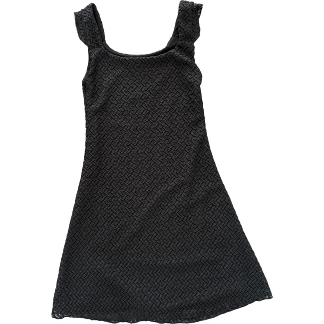 Crochet Tank Dress,Black