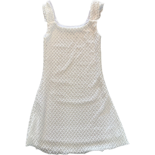Crochet Tank Dress,White