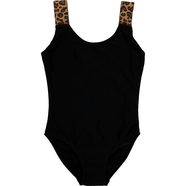 Girls Cheetah Strap One Piece Bathing Suit Bikini - One Pieces - 1