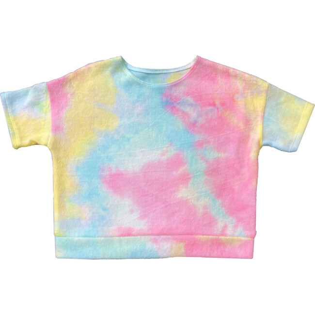Tie Dye Short Sleeve Sweatshirt - T-Shirts - 1