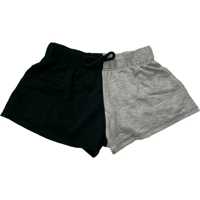 Girls Colorblock Solid Drawstring Shorts