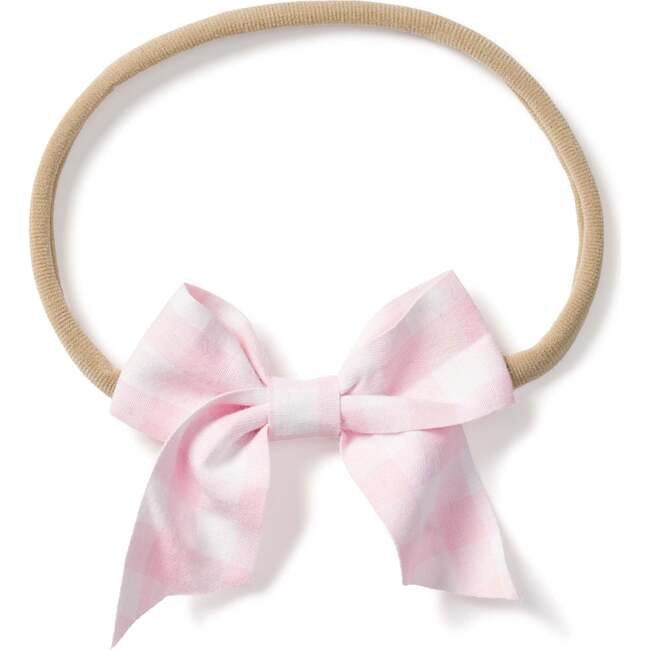 Baby Hair Bow, Pink Gingham