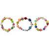 Personalized Beaded Happy Bracelet Set of 3 - Bracelets - 1 - thumbnail