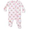 Sweet Strawberries, 2 Way Ruffle Back Zipper Footie - Footie Pajamas - 1 - thumbnail