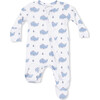 Bubbly Sailor Whales Blue, 2 Way Zipper Footie - Footie Pajamas - 1 - thumbnail