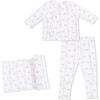 Dainty Buds and Bows, Take Me Home Set with Convertible Pant  & Swaddle Blanket Set - Mixed Apparel Set - 1 - thumbnail