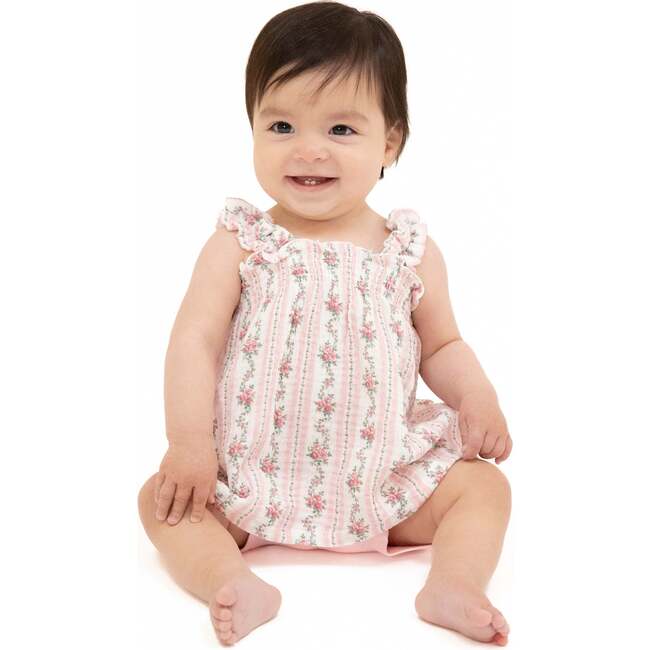 Winding Roses Stripe, Ruffly Strap Top and Bike Short