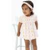 Spring Blooms Bow Trellis, Smocked Ruffle Bubble with Skirt - Dresses - 1 - thumbnail