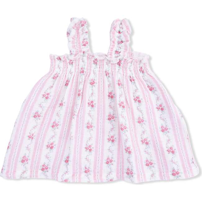 Winding Roses Stripe, Ruffly Strap Top and Bike Short - Mixed Apparel Set - 3