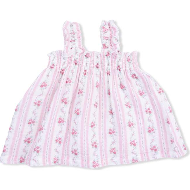 Winding Roses Stripe, Ruffly Strap Top and Bike Short - Mixed Apparel Set - 4