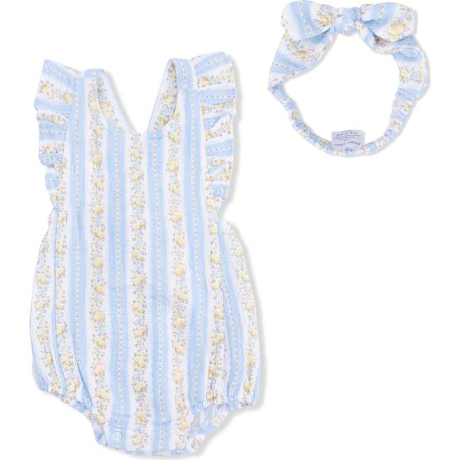Odalys Floral Stripe, Sunsuit & Headband