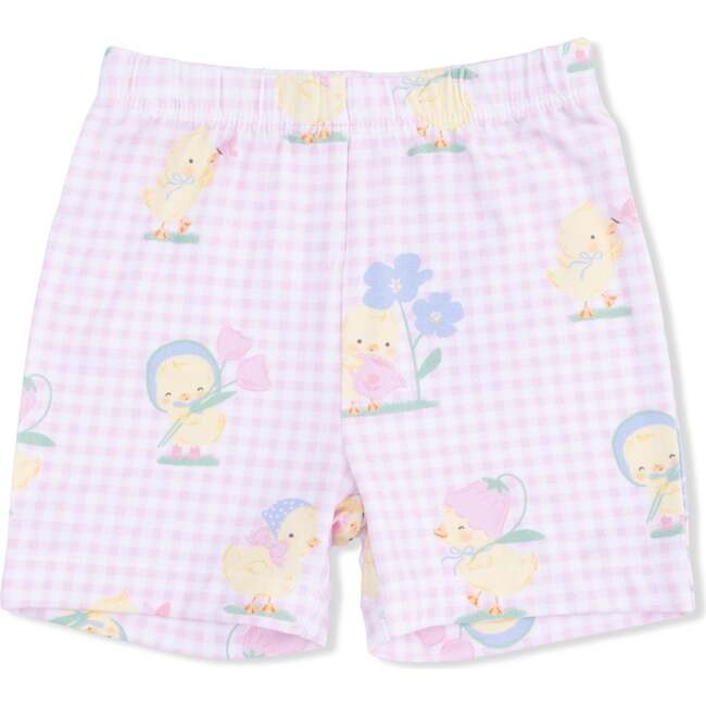 Vintage Spring Ducklings Pink, Loungewear Short Set - Mixed Apparel Set - 4