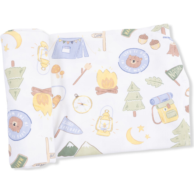 Camping Blue, Swaddle Blanket
