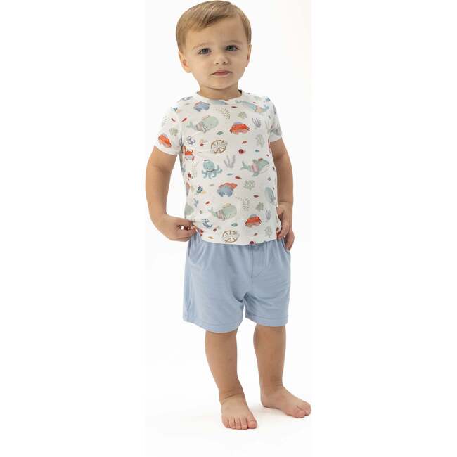 Sailor Sea Creatures, Crew Neck Tee with Casual Short