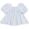 Odalys  Floral Stripe, Puff Sleeve Baby Doll Dress and Bloomer - Dresses - 3