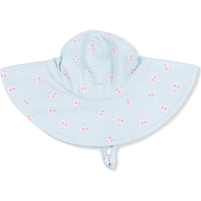 Tiny Cherry Stripe, Wide Brim Sun Hat