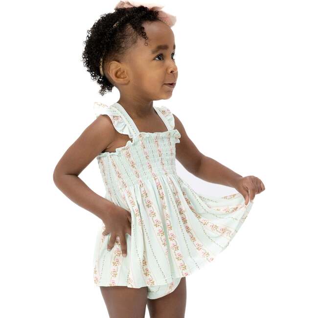 Antoinette Stripe, Smocked Top with Bloomer