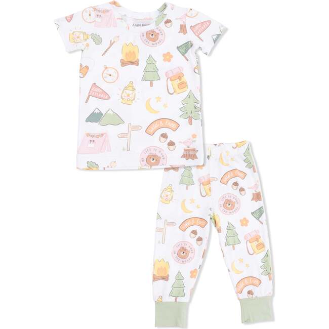 Camping Pink, Short Sleeve Loungewear Set