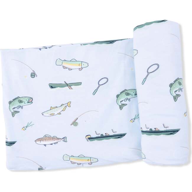 Fishing, Swaddle Blanket