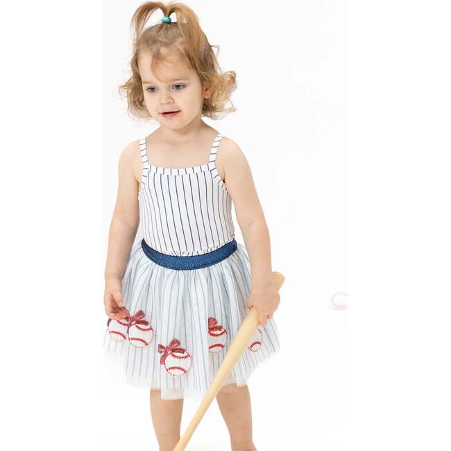 Baseball Stripe, Tutu Skirt with Bike Shorts