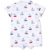 Bubbly Sailboats Blue, Polo Shortie - Rompers - 2