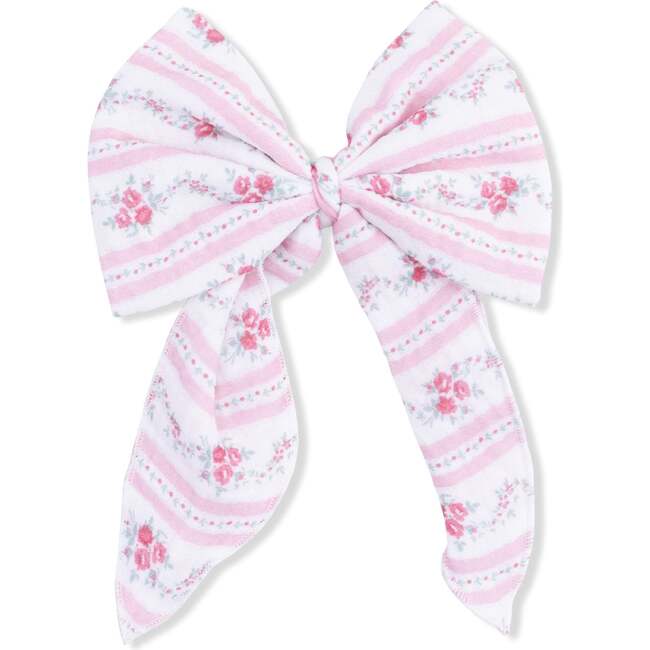 Winding Roses Stripe, Large Bow