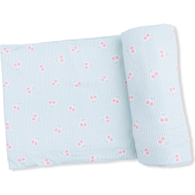 Tiny Cherry Stripe, Swaddle Blanket