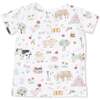 Cute Farm Animals Pink, Short Sleeve Loungewear Set - Mixed Apparel Set - 2