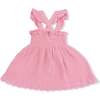 Solid Muslin Poignant Pink, Smocked Top with Bloomer - Mixed Apparel Set - 2