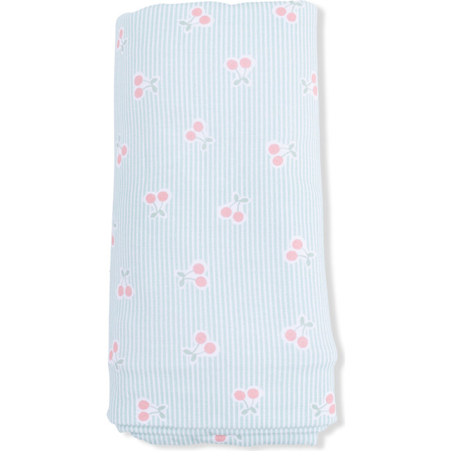 Tiny Cherry Stripe, Swaddle Blanket