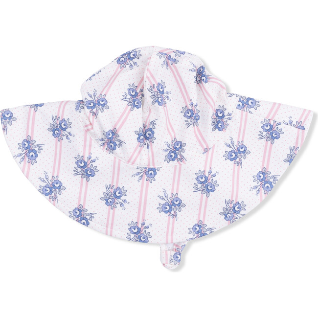 Stripe Dot Roses, Wide Brim Sun Hat