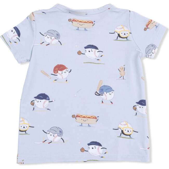 Baseballs Playing Baseball, Crew Neck Tee with Casual Short - Mixed Apparel Set - 3