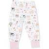 Cute Farm Animals Pink, Short Sleeve Loungewear Set - Mixed Apparel Set - 3