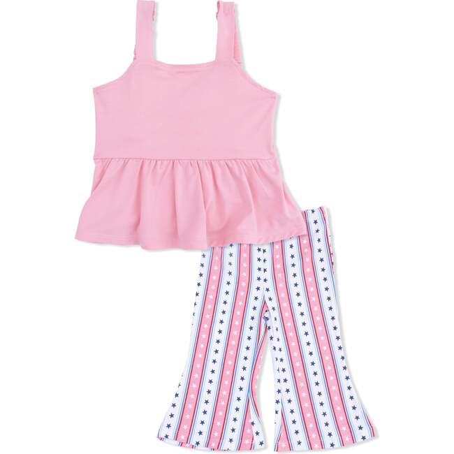 Stars and Stripes, Peplum Tank with Baby Bells