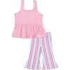 Stars and Stripes, Peplum Tank with Baby Bells - Mixed Apparel Set - 1 - thumbnail