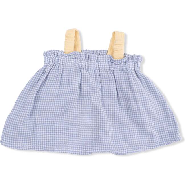 Micro Gingham Blue Blizzard, Top with Bows and Ruffle Leg Bloomer - Mixed Apparel Set - 3
