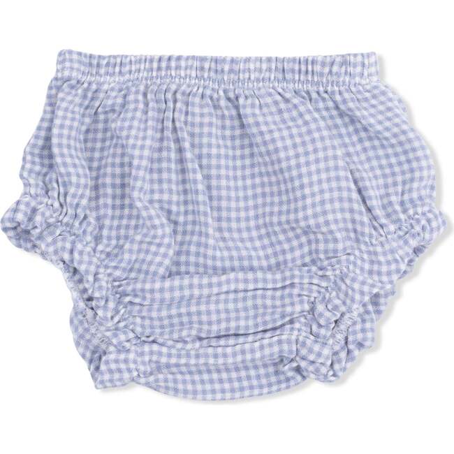 Micro Gingham Blue Blizzard, Top with Bows and Ruffle Leg Bloomer - Mixed Apparel Set - 4