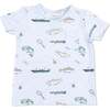 Fishing, Crew Neck Tee with Casual Short - Mixed Apparel Set - 2