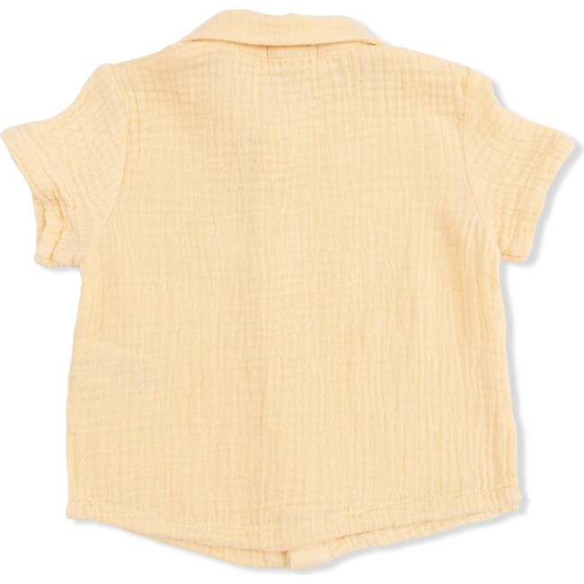 Micro Gingham Blue Blizzard, Polo Button Up with Casual Short - Mixed Apparel Set - 3