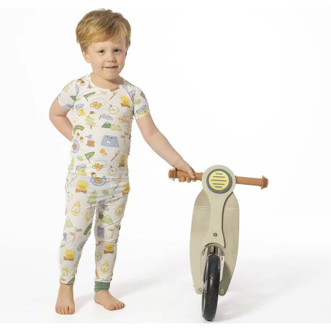 Camping Blue, Short Sleeve Loungewear Set